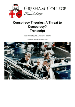 Conspiracy Theories: A Threat to Democracy? Transcript