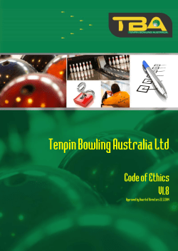 Code of Ethics - Tenpin Bowling Australia