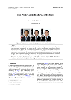 Non-Photorealistic Rendering of Portraits