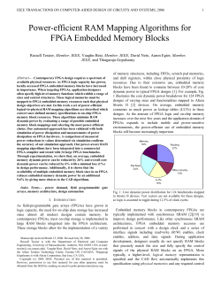 Power-efficient RAM Mapping Algorithms for FPGA