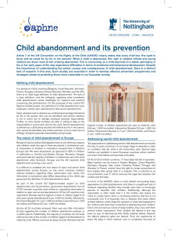 Child Abandonment and Its Prevention