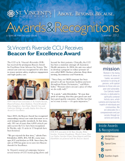 Awards Summer 2012 - St. Vincent`s HealthCare