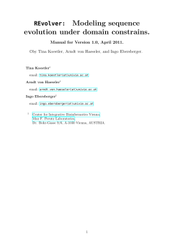 REvolver: Modeling sequence evolution under domain constrains.