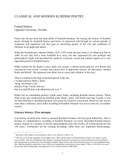 CLASSIC AND MODERN KURDISH POETRY