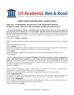 united states academic bowl -‐ sample packet