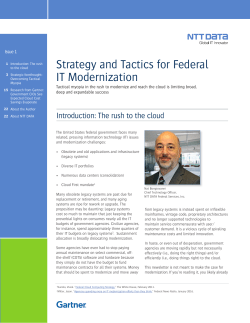 Strategy and Tactics for Federal IT Modernization