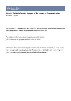 Minority Rights in Turkey: Analysis of the Impact of Europeanization