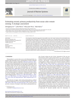 Estimating oceanic primary productivity from ocean color remote