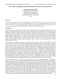 The family and political unity between blacks and Jews in the United