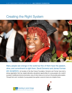 See Forever Foundation - Venture Philanthropy Partners