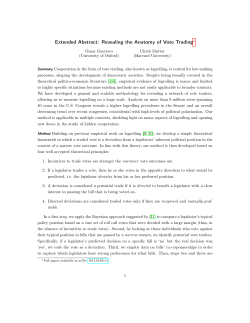 Extended Abstract: Revealing the Anatomy of Vote Trading1