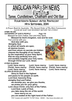 FOURTEENTH S UNDAYA FTERP ENTECOST 14THS EPTEMBER