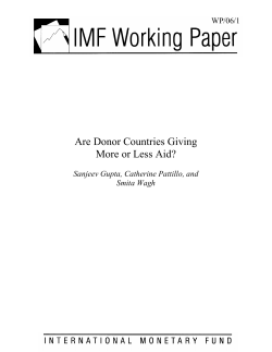 Are Donor Countries Giving More or Less Aid?