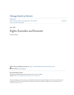 Rights, Remedies and Restraint