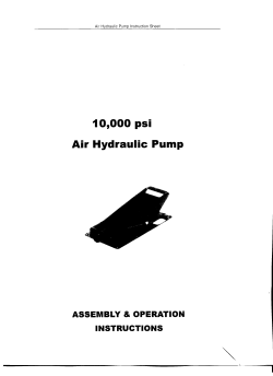 Air Hydraulic Pump - Tuxedo Distributors