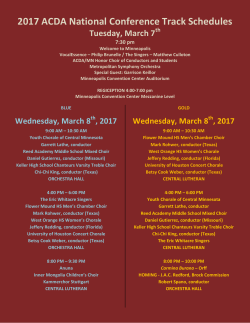 2017 ACDA National Conference Track Schedules