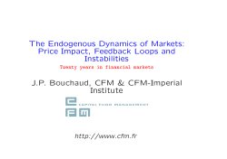 The Endogenous Dynamics of Markets