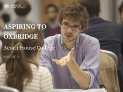 aspiring to oxbridge - Acorn House College