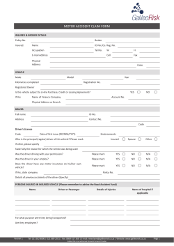 motor accident claim form