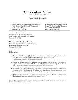 Curriculum Vitae - Information Services and Technology