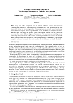 A comparative User Evaluation of Terminology