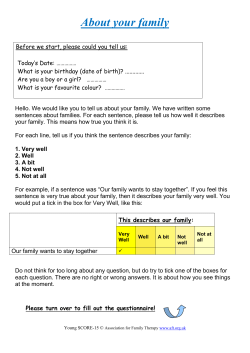 Child SCORE - Aft.org.uk
