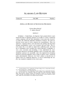 Appellate Review of Sentencing Decisions