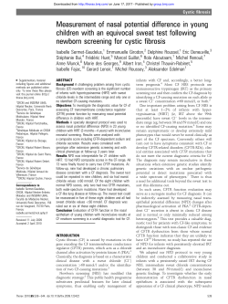 Measurement of nasal potential difference in young