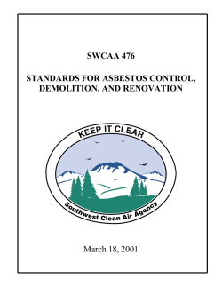 SWCAA 476 Rule - Southwest Clean Air Agency