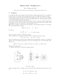 Physics 417G : Problem set 5