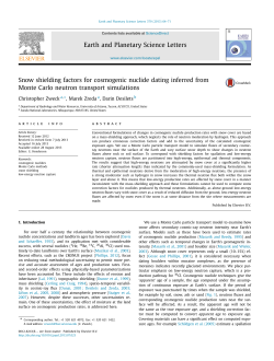 Snow shielding factors for cosmogenic nuclide dating inferred from