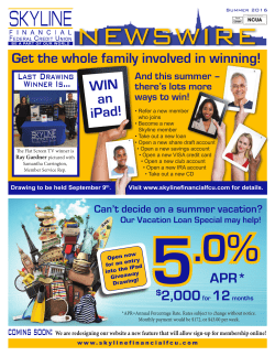 Summer 2016 - Skyline Financial Federal Credit Union