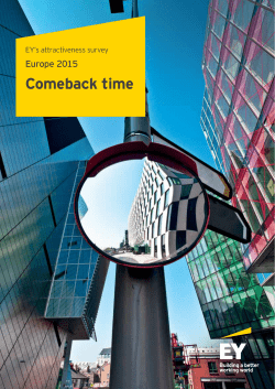 EY - European attractiveness survey 2015