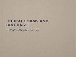 logical forms and language