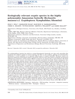 Ecologically relevant cryptic species in the highly