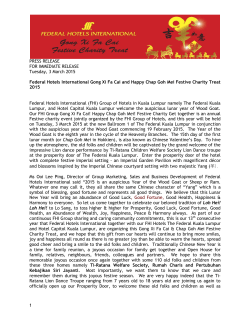 PRESS RELEASE - Low Yat Group