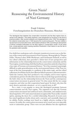 Green Nazis? Reassessing the Environmental History of Nazi