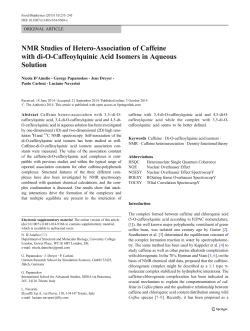 NMR Studies of Hetero-Association of Caffeine with di