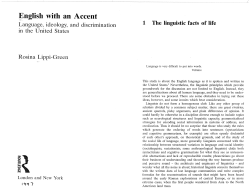 English with an Accent - University of South Carolina
