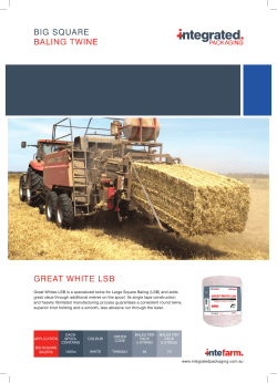 BIG SQUARE BALING TWINE GREAT WHITE LSB