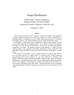 Shape Distributions - David Dobkin