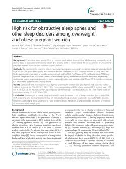 High risk for obstructive sleep apnea and other sleep