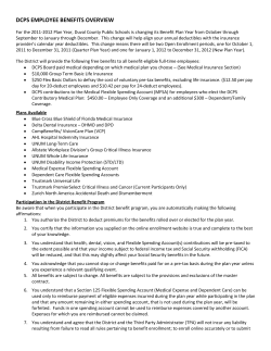 DCPS EMPLOYEE BENEFITS OVERVIEW