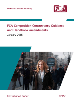 FCA Competition Concurrency Guidance and Handbook amendments