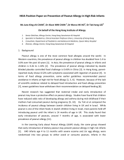 Guidelines on Prevention of Peanut Allergy