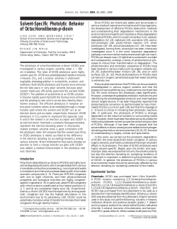 Solvent-Specific Photolytic Behavior of Octachlorodibenzo-p