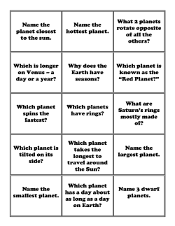 Name the planet closest to the sun. Name the hottest planet. What 2