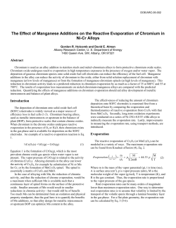 The Effect of Manganese Additions on the Reactive