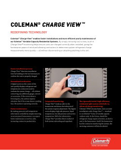 Coleman &reg; Charge View &trade; Sell Sheet