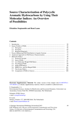 Source Characterization of Polycyclic Aromatic Hydrocarbons by